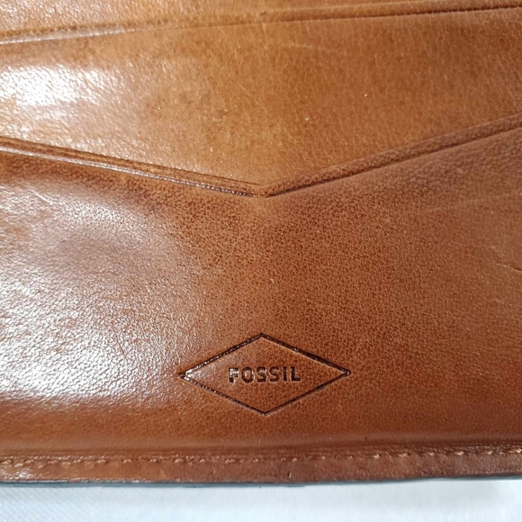 Vintage Fossil Leather Card Wallet - Picture 5 of 7